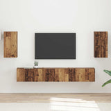 TV Cabinet Set Wall-mounted 5 pcs Old Wood Engineered Wood 3409076