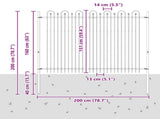 Spike Arch Fence DRONTEN Black 42030094