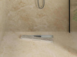 Shower Drain with Line Design Silver 50 cm Stainless Steel 304 42015955