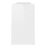 TV Cabinet High Gloss White 104x30x52 cm Engineered Wood 808356