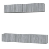 5 Piece TV Cabinet Set Grey Sonoma Engineered Wood 3114428