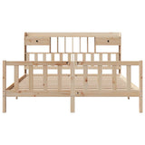 Bookcase Bed without Mattress 180x200 cm Super King Solid Wood Pine 3321749