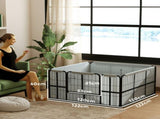 Steel Dog Whelping Box with Washable Whelping Pad, Wind-Resistant Cloth, for Small, Medium Dogs, 122 T3398P425271