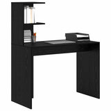 Desk with Shelf Black Oak 102 x 50 x 124 cm Engineered Wood 869355