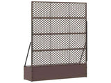 Garden Trellis Planter Brown 105 x 30 x 170 cm Metal 366620