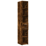 Slim Storage Cabinet Smoked Oak 30x42.5x225 cm Engineered Wood 3281270