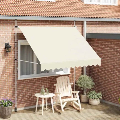 Manual Retractable Awning 250 cm Cream 143695