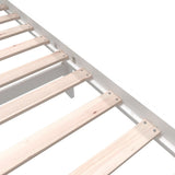 Bed Frame without Mattress White Solid Wood Pine Single 3101314