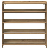 Shoe Rack Artisan Oak 80x25x81 cm Engineered Wood 859913