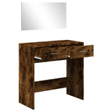 Dressing Table with Mirror Smoked Oak 80x39x80 cm 840706