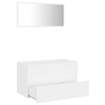 ZNTS 2 Piece Bathroom Furniture Set White Engineered Wood 804881