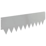 Lawn Edging 10 pcs 103 x 30 cm metal Silver 8008318