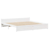 Bed Frame without Mattress White 180x200 cm Super King Solid Wood Pine 3301695