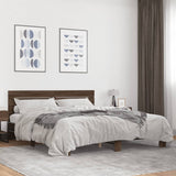 Bed Frame without Mattress Brown Oak 200x200 cm 3280131