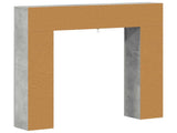 Fireplace Surround Concrete Grey 102 x 18 x 100.5 cm 8006601
