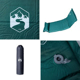 Self Inflating Camping Mattress with Pillow 1-Person Green 4007126