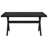 Dining Table NOAIN 160 cm Solid Pine Wood Black Rectangular 42020914