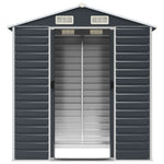 Garden Shed Anthracite 191x130x198 cm Galvanised Steel 3188253