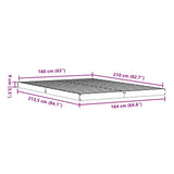 Floor Bed Frame Natural 160 x 210 cm Solid Pine Wood 869740