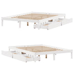 Bed Frame without Mattress White 120x190 cm Small Double Solid Wood Pine 3301425
