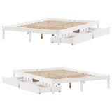 Bed Frame without Mattress White 120x190 cm Small Double Solid Wood Pine 3301425