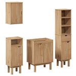ZNTS 4 Piece Bathroom Furniture Set OTTA Solid Wood Pine 3307683