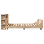 ZNTS Bed Frame without Mattress 150x200 cm King Size Solid Wood Pine 3323647