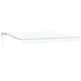 Retractable Awning Manual White 400 x 300 cm Fabric 3330625