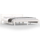 Bed Frame without Mattress 180x200cm White Super King Size 810446