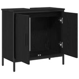 Bathroom Sink Cabinet Black Oak 60 x 30 x 60 cm Engineered Wood 863118