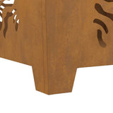 Fire Pit Brown 60 x 60 x 40 cm Weathering steel 858915