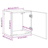 TV Wall Unit Wall-mounted 5 pcs Black Oak Engineered Wood 3402769