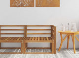 Outdoor Corner Sofa Solid Acacia Wood Natural 63 x 63 x 73 cm 900463