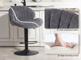 Bar Stools Set of 2, Swivel Barstools with Back, Adjustable Height and Footrest for Kitchen Island, T3398P548068