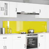 Kitchen Backsplash 2 pcs Yellow 110 x 50 cm Tempered Glass 3415513