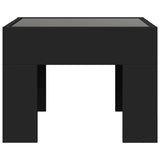 ZNTS Bedside Table with Infinity LED Black 40x40x30 cm 3284071