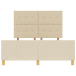 ZNTS Cream Bed Frame 140x200 cm Fabric 3344737