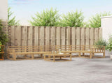 Outdoor Sofa Set 7 pcs White 79 x 79 x 37 cm Solid Acacia Wood 3386543