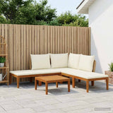 6 pcs Solid Acacia Wood & Rope Natural 3407762