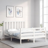 Bed Frame without Mattress White 120x200 cm Solid Wood Pine 3193787