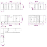11 Piece Kitchen Cabinet Set "Porto" Old Wood Engineered Wood 3314909