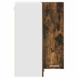 Hanging Cabinet Smoked Oak and White 57 x 57 x 80 cm 884294