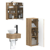 Bathroom Cabinet Set 4 pcs Artisan Oak 40 x 10.5 x 60.5 cm 3407366
