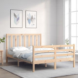 Bed Frame without Mattress Small Double Solid Wood Pine 3193761