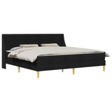 Bed Frame with Mattress Black 180 x 200 cm Fabric 3415237