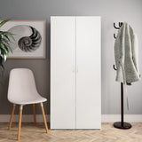 Shoe Cabinet White 80x35.5x180 cm Engineered Wood 800288