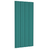 Roof Panels 12 pcs Galvanised Steel Green 100x45 cm 317211