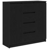 Sideboard with Drawers Black Oak 100.5x35x98.5 cm Engineered Wood 3328454