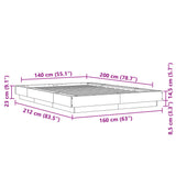 Bed Frame without Mattress Black 140x200 cm 3281190