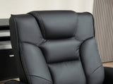 Faux Leather Manual Recliner and Footstool Set - Black T3398P343628